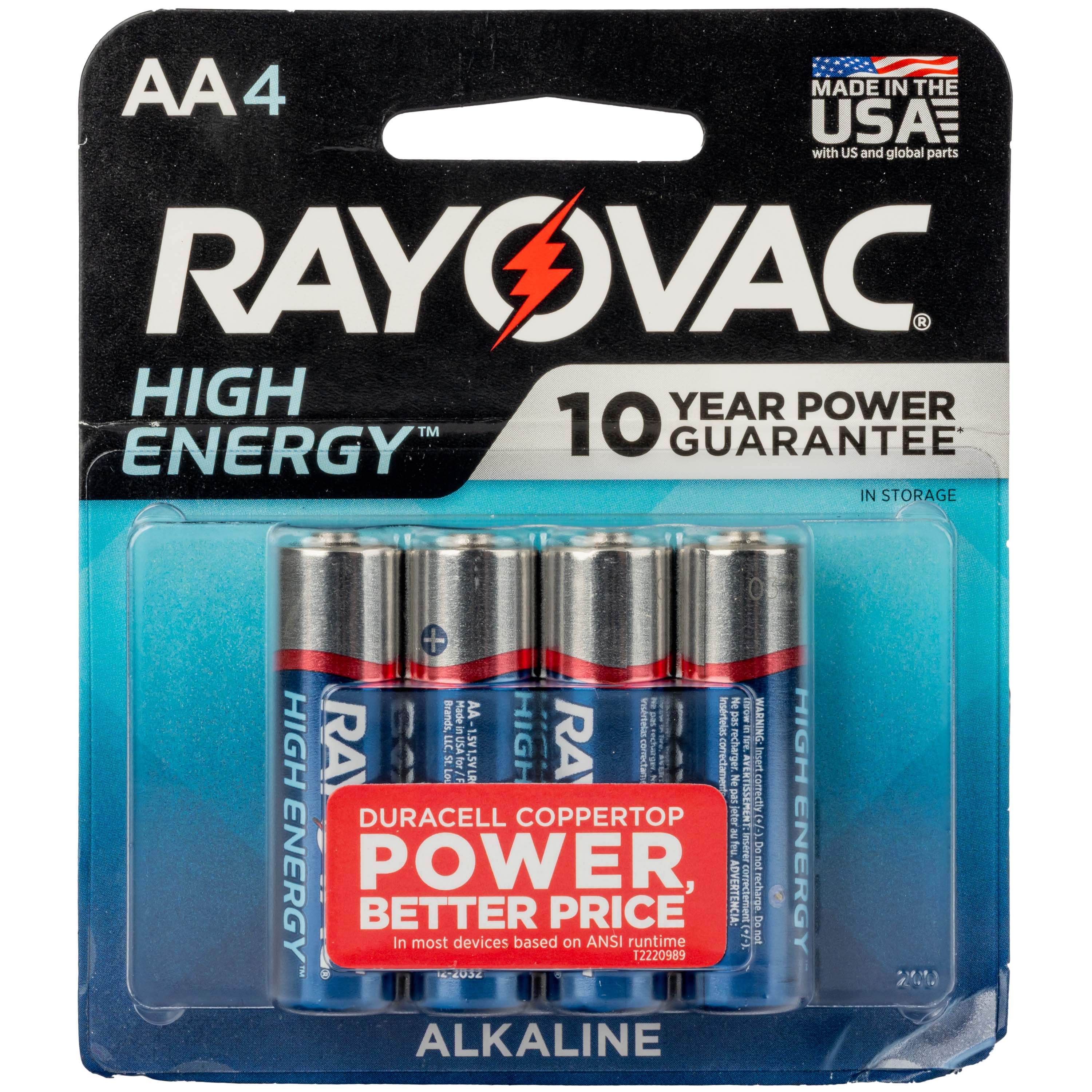 Rayovac&reg; High Energy Alkaline Batteries - AA - Q4